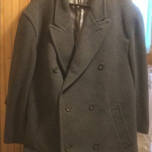 Men’s Double Breasted Wool Full Length Overcoat